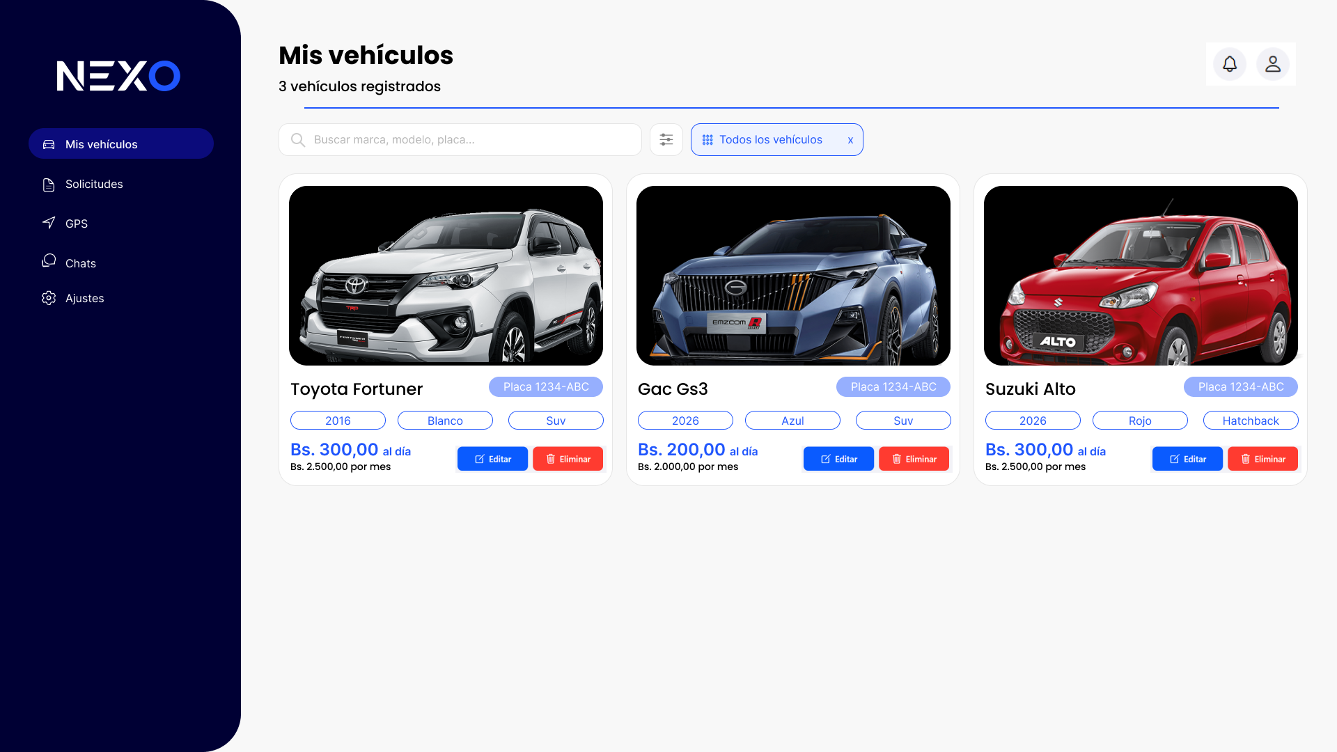 App NEXO anfitriones 1
