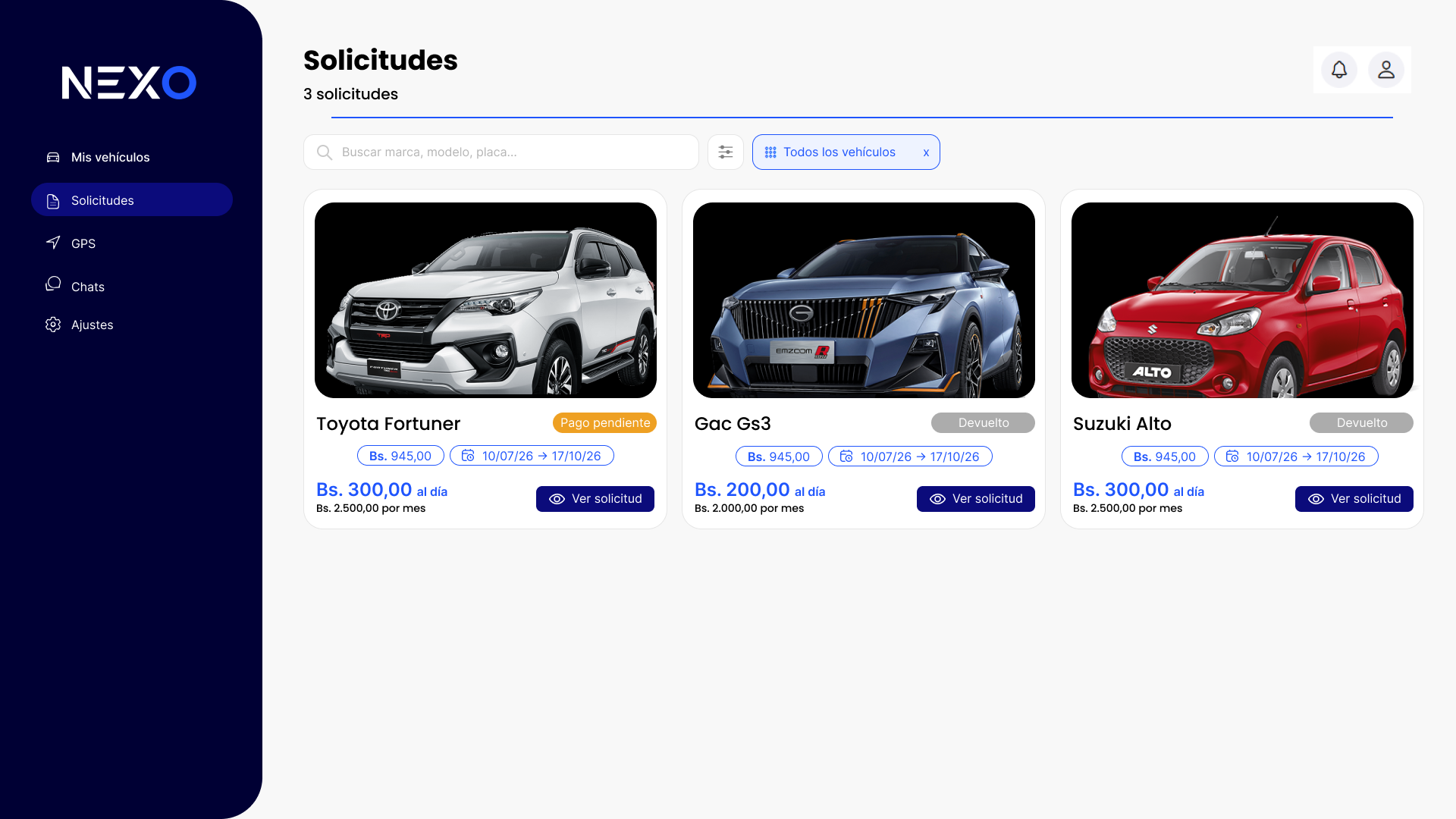 App NEXO anfitriones 2
